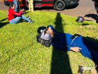 Colisão entre duas motocicletas deixa feridos no bairro Três Lagoas, em Foz do Iguaçu