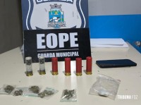 Guarda Municipal apreende drogas e munições calibre 12 no Condomínio Grande Lago em Foz do Iguaçu
