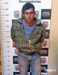 Preso depois de ficar 20 horas escondido no banheiro após atacar seu padrasto de 60 anos com um facão em Hernandárias