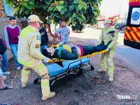 Homem é esfaqueado no peito e socorrido pelo Siate em estado grave no Conjunto Sol de Maio, em Foz do Iguaçu