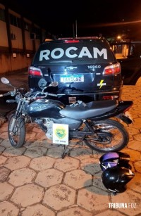 PM apreende arma de fogo e motocicleta adulterada após acompanhamento tático na Av. Costa e Silva, em Foz do Iguaçu