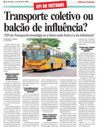 CPI DO FOZTRANS: Transporte coletivo ou balcão de influência?