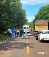 Empresário morre após grave acidente entre carreta e SW4 na PR-495 entre Medianeira e Missal