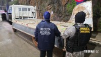 Receita Federal retém 715 Kg de maconha em fundo falso de caminhão na Aduana da Ponte da Amizade