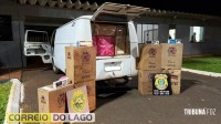 BPFron e Polícia Federal realizam grande apreensão de cigarros em Santa Helena