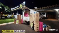 BPFron e Polícia Federal realizam grande apreensão de cigarros em Santa Helena