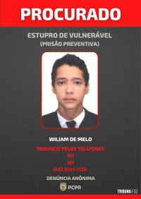 PCPR divulga foto de homem foragido por estupro de vulnerável em Santa Terezinha de Itaipu