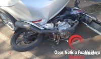 Motociclista fica ferido após atropelar cachorro e colidir contra carro na região da Vila A