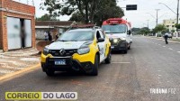 PM e SAMU atendem mulher em surto que invadiu empresa e gritou com funcionários em Santa Helena