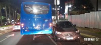 Condutor passa mal e provoca acidente no centro de Foz do Iguaçu