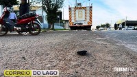 Honda Biz atinge traseira de Toyota Corolla e deixa homem ferido em Santa Helena