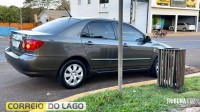 Honda Biz atinge traseira de Toyota Corolla e deixa homem ferido em Santa Helena