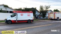 Honda Biz atinge traseira de Toyota Corolla e deixa homem ferido em Santa Helena