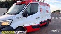 Honda Biz atinge traseira de Toyota Corolla e deixa homem ferido em Santa Helena