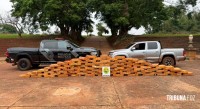 BPFRON apreende 1.212 Kg de maconha e recupera veículo roubado em Santa Helena
