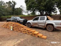 BPFRON apreende 1.212 Kg de maconha e recupera veículo roubado em Santa Helena