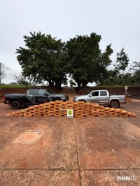 BPFRON apreende 1.212 Kg de maconha e recupera veículo roubado em Santa Helena