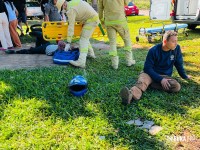 Colisão entre duas motocicletas deixa duas pessoas feridas no bairro Cidade Nova