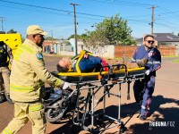 Colisão entre duas motocicletas deixa duas pessoas feridas no bairro Cidade Nova