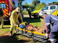 Colisão entre duas motocicletas deixa duas pessoas feridas no bairro Cidade Nova