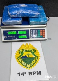 PM apreende 2,8 Kg de cocaína em ônibus interestadual em Foz do Iguaçu