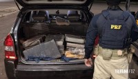PRF apreende 150 quilos de maconha durante fiscalização na BR-277, em Santa Terezinha de Itaipu