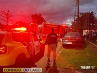 Carro bate em poste e motorista acaba detido por embriaguez ao volante em Santa Helena