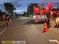 Carro bate em poste e motorista acaba detido por embriaguez ao volante em Santa Helena