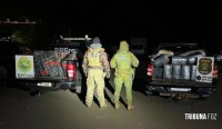 PF e PM apreendem 1.111 Kg de maconha em embarcação no Rio Paraná em Foz do Iguaçu