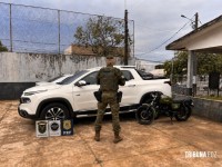 Forças policiais recuperam veículo e moto roubados na cidade de Missal