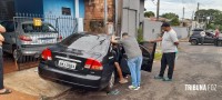 Bombeiros são mobilizados após condutor colidir contra poste no Profilurb I em Foz do Iguaçu
