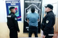 Policia prende homem violento que ameaçou a esposa de morte com um facão em Puerto Iguazu