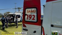 Idoso de Santa Helena com problemas cardíacos é transferido de helicóptero para hospital de referência