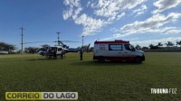 Idoso de Santa Helena com problemas cardíacos é transferido de helicóptero para hospital de referência