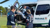 Idoso de Santa Helena com problemas cardíacos é transferido de helicóptero para hospital de referência