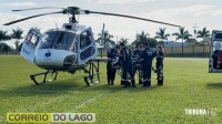Idoso de Santa Helena com problemas cardíacos é transferido de helicóptero para hospital de referência