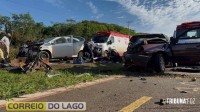 Colisão violenta deixa um morto e três feridos graves entre Sub-Sede e São Clemente, distritos de Santa Helena