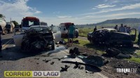 Colisão violenta deixa um morto e três feridos graves entre Sub-Sede e São Clemente, distritos de Santa Helena