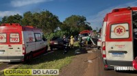 Colisão violenta deixa um morto e três feridos graves entre Sub-Sede e São Clemente, distritos de Santa Helena