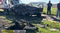 Colisão violenta deixa um morto e três feridos graves entre Sub-Sede e São Clemente, distritos de Santa Helena