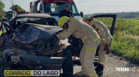 Colisão violenta deixa um morto e três feridos graves entre Sub-Sede e São Clemente, distritos de Santa Helena