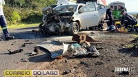 Colisão violenta deixa um morto e três feridos graves entre Sub-Sede e São Clemente, distritos de Santa Helena