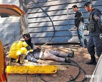 Eletricista fica ferido após cair de escada de um armazém em Ciudad del Este
