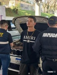 Caminhonete de luxo roubada no Brasil é recuperada e condutor brasileiro é preso no lado paraguaio da Ponte da Amizade