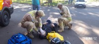 Siate socorre duas vítimas após colisão na Vila Portes