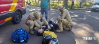 Siate socorre duas vítimas após colisão na Vila Portes