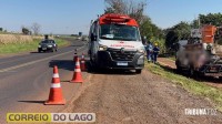 Trabalhador sofre descarga elétrica durante manutenção na PR 317 em Santa Helena