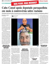 Cabo Cassol apoia deputado paraquedista em meio à controvérsia sobre racismo
