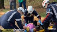 Mulher fica ferida após queda de patinete elétrico em Santa Helena
