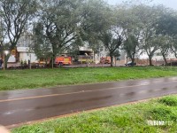 Incêndio que atingiu silo em Santa Terezinha de Itaipu é controlado pelos bombeiros